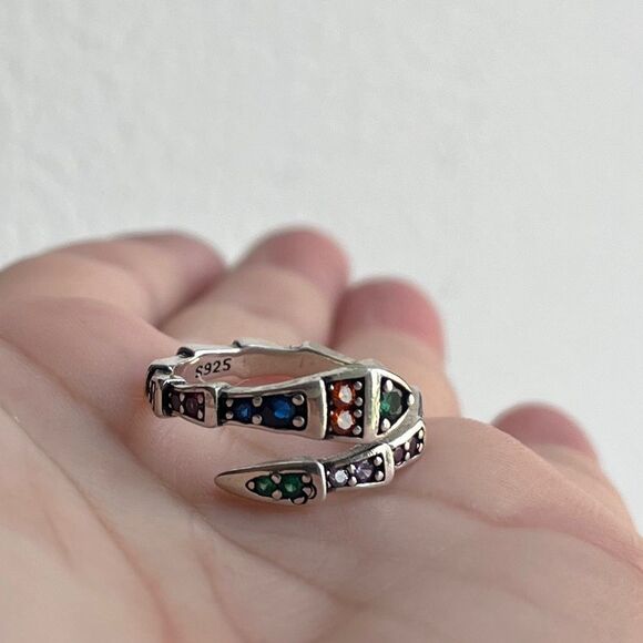 The Multi-Colored Serpent Ring in 925 silver - Picture 12 of 12